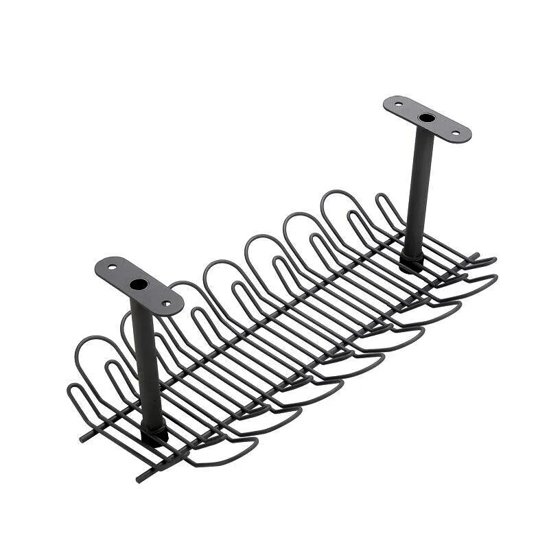 Under Desk Cable Management Organizer Tray 36cm-Black