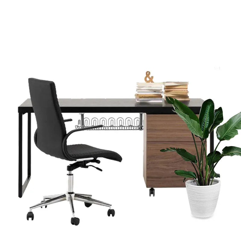 Under Desk Cable Management Organizer Tray 36cm-Black