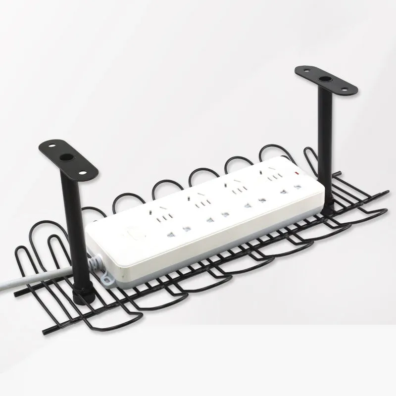 Under Desk Cable Management Organizer Tray 36cm-Black
