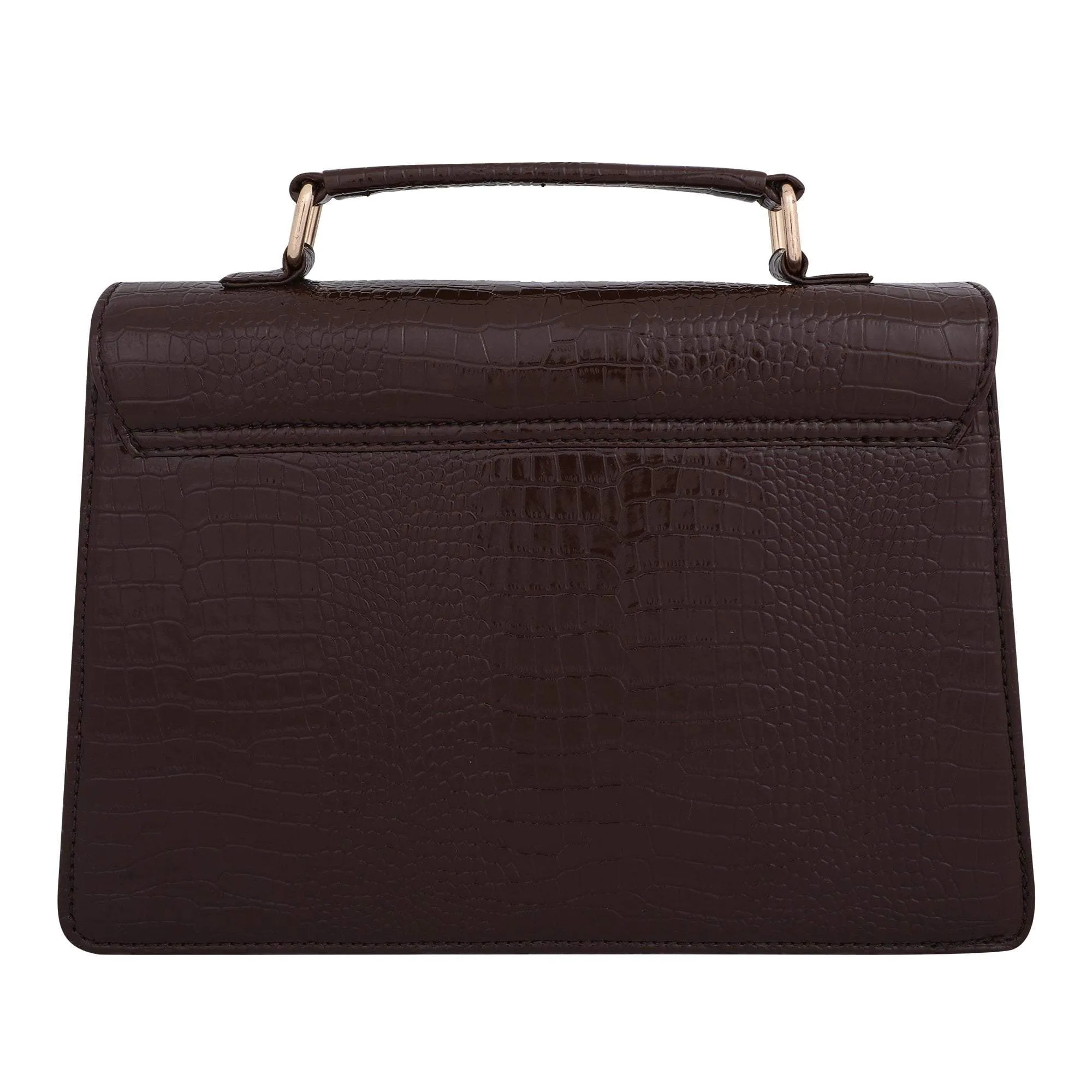 Vegan Croco Leather Satchel Hand Bag