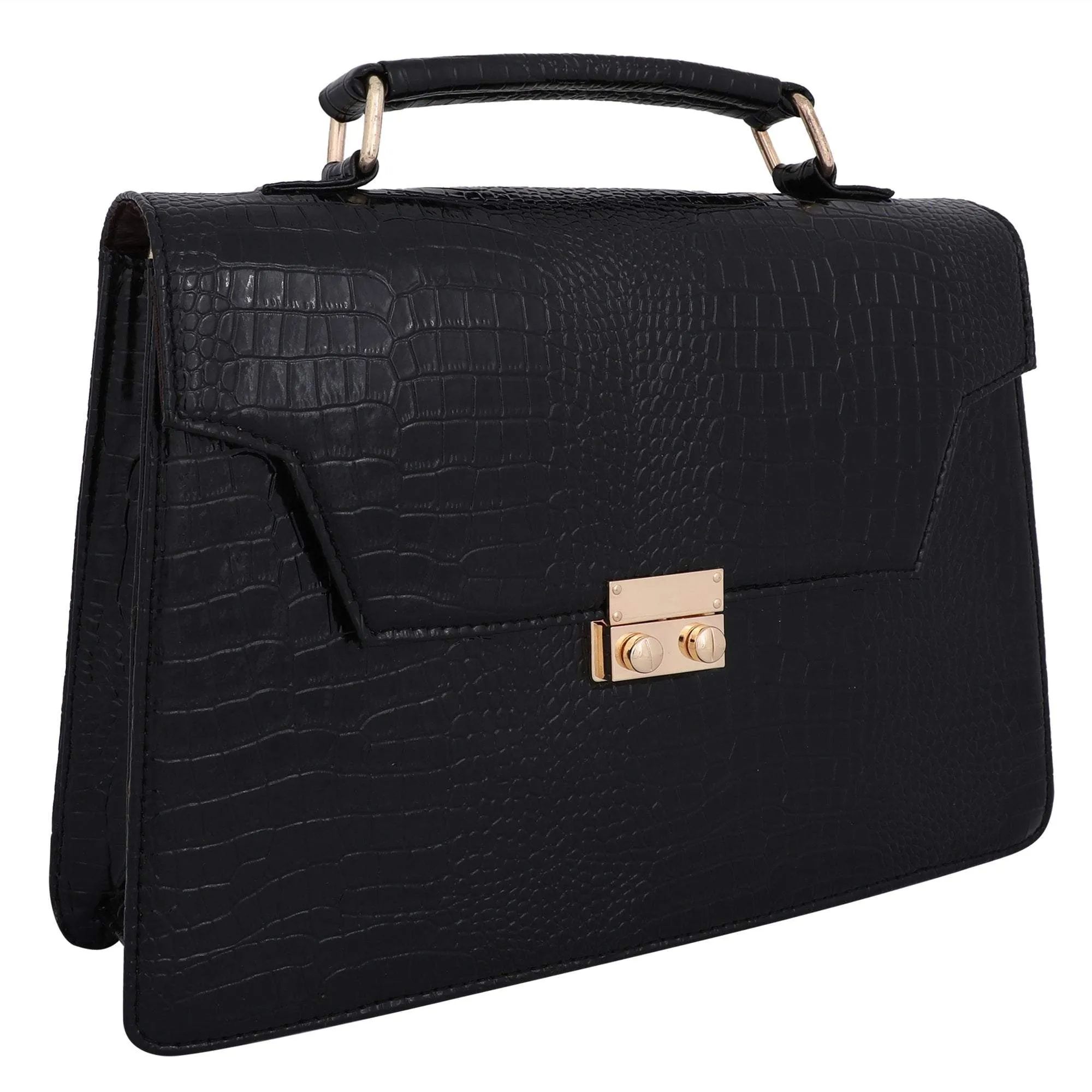 Vegan Croco Leather Satchel Hand Bag