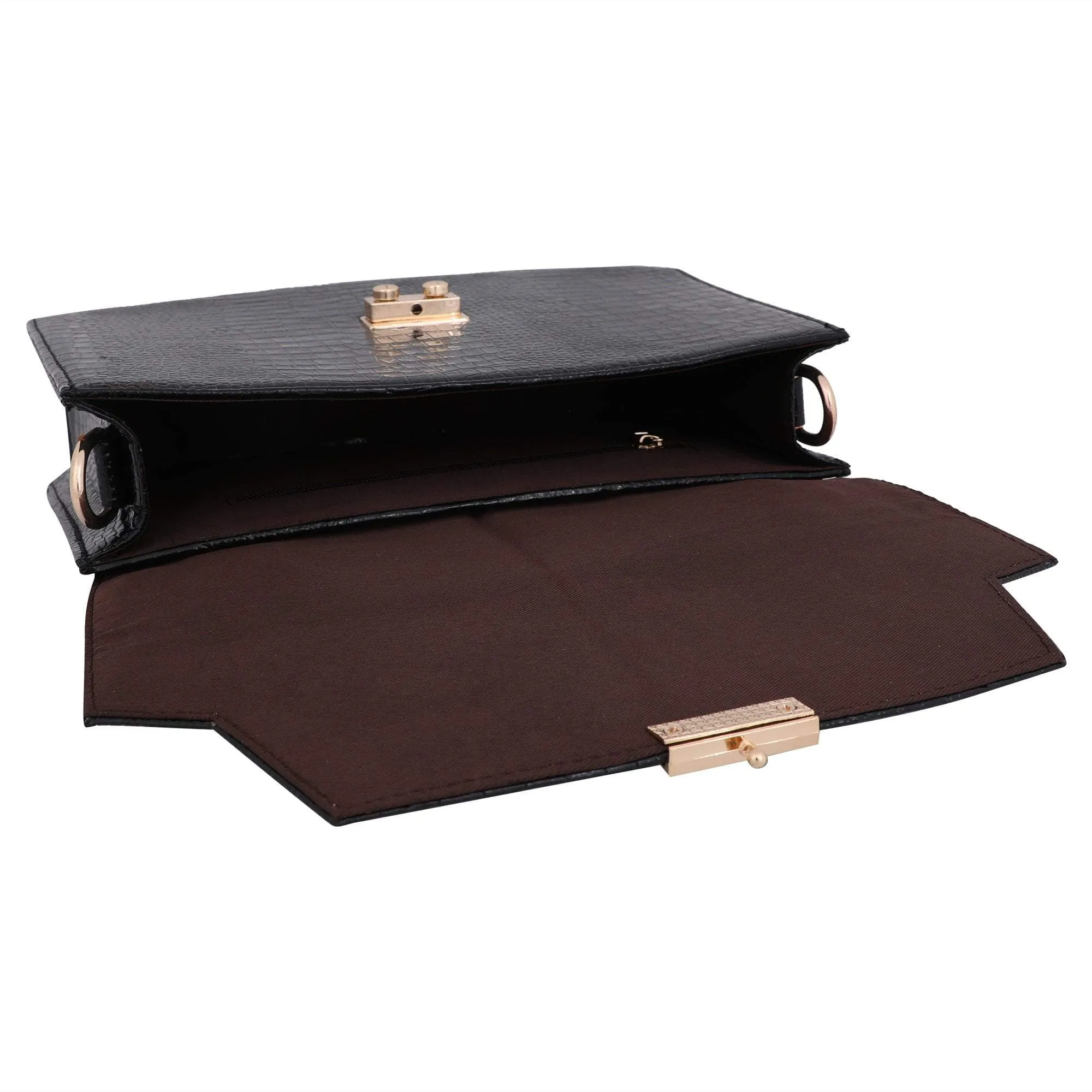 Vegan Croco Leather Satchel Hand Bag