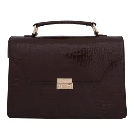 Vegan Croco Leather Satchel Hand Bag