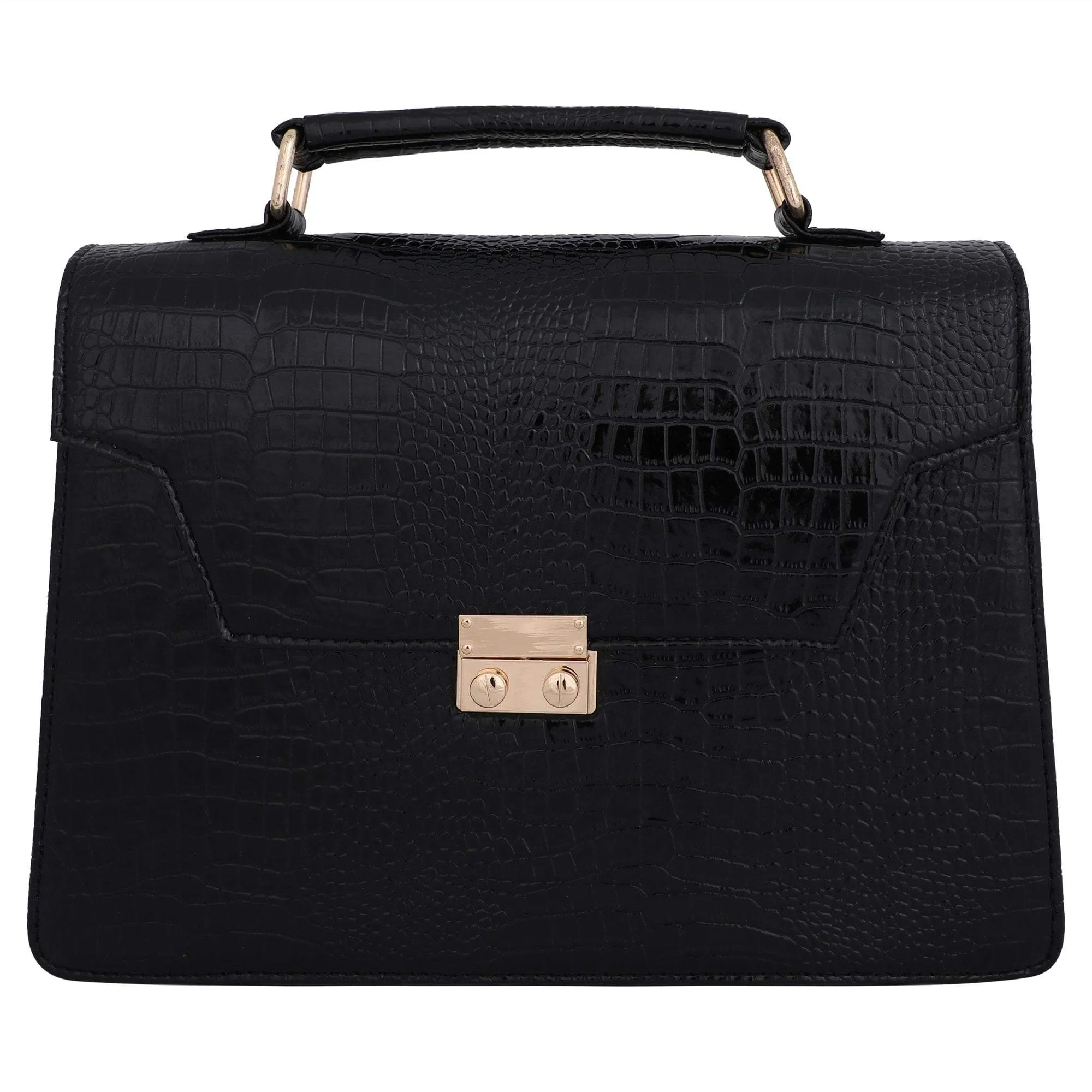 Vegan Croco Leather Satchel Hand Bag