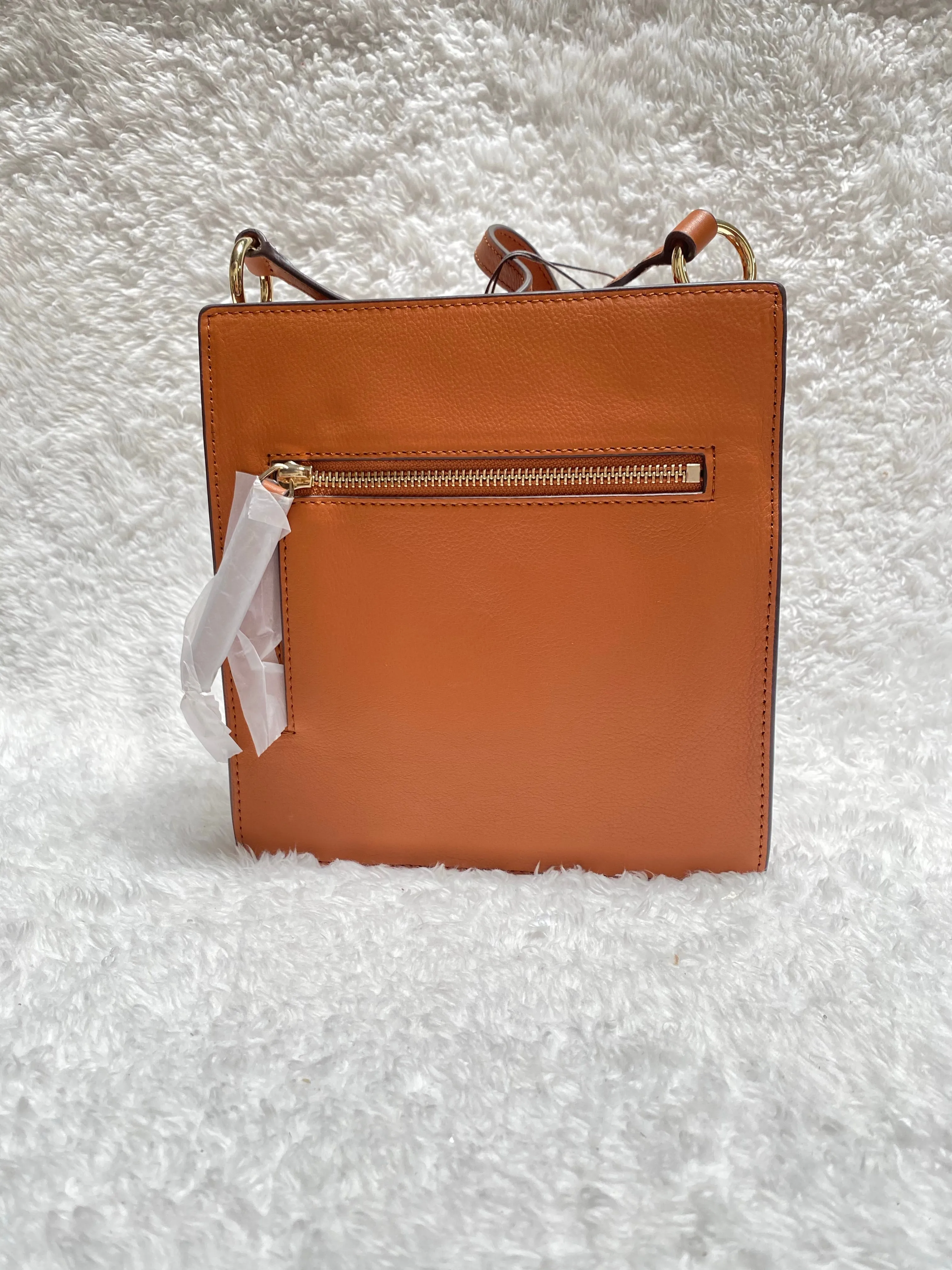 Vince Camuto Leather Crossbody - Karin, Saddle Brown
