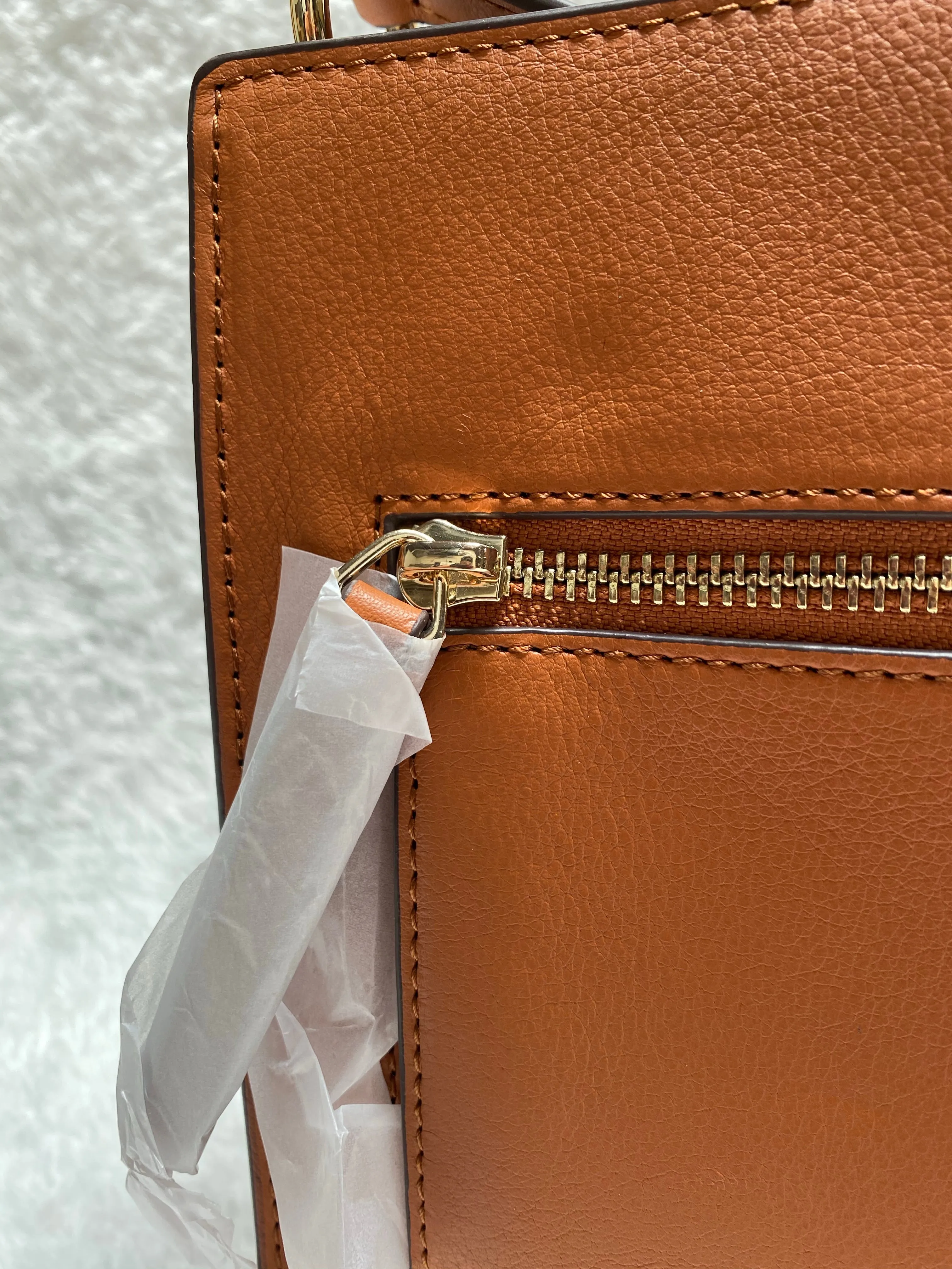 Vince Camuto Leather Crossbody - Karin, Saddle Brown
