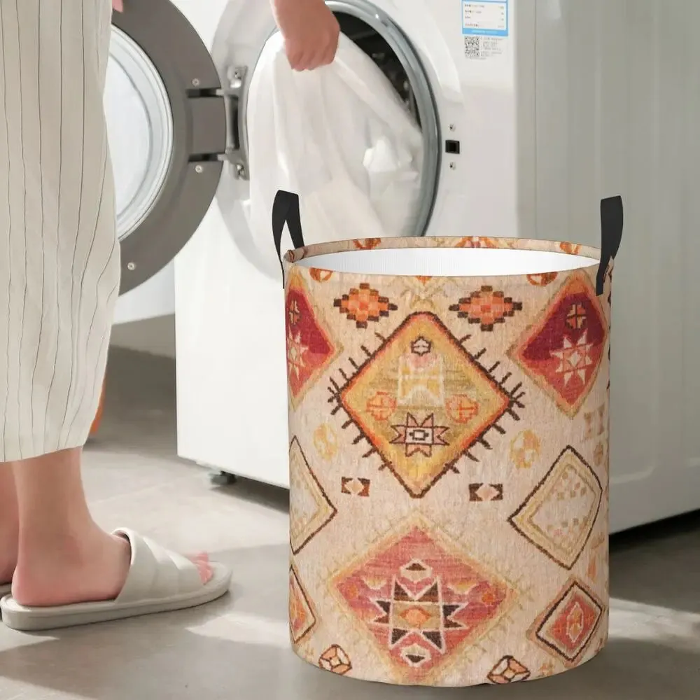 Vintage Berber Printed Laundry Hamper (Storage Basket)