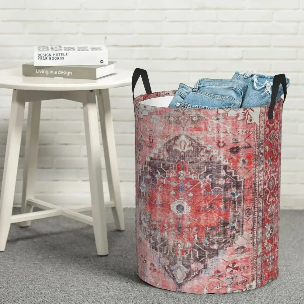 Vintage Berber Printed Laundry Hamper (Storage Basket)