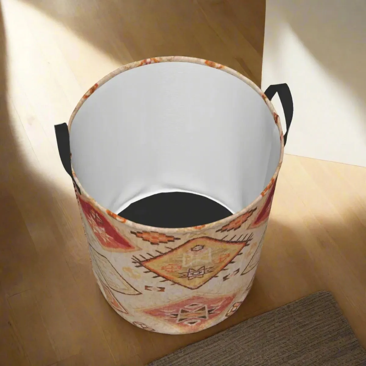 Vintage Berber Printed Laundry Hamper (Storage Basket)