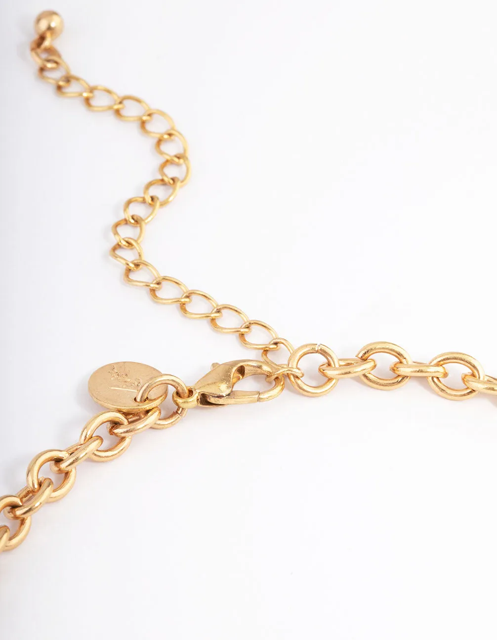 Worn Gold Twirl Choker